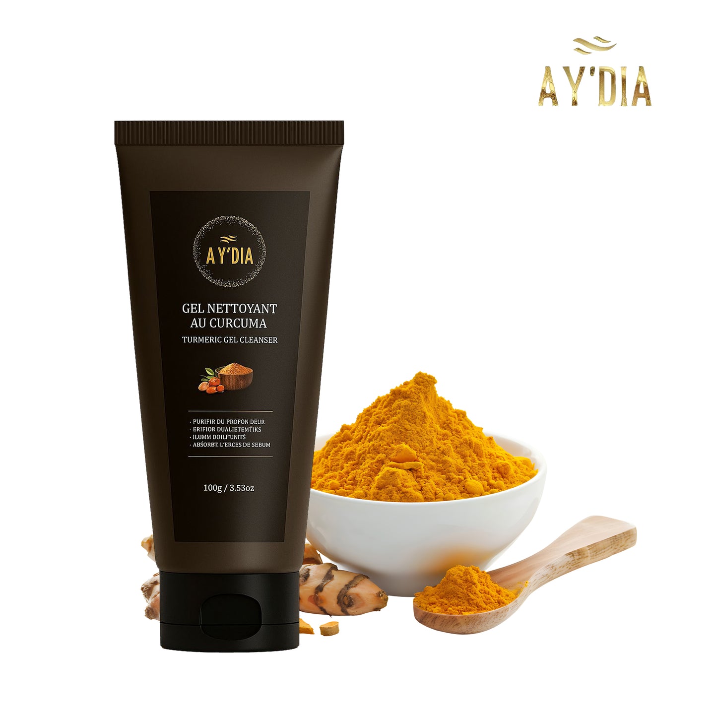 Gel Nettoyant Détox au Curcuma Anti-Cicatrices AY'DIA®