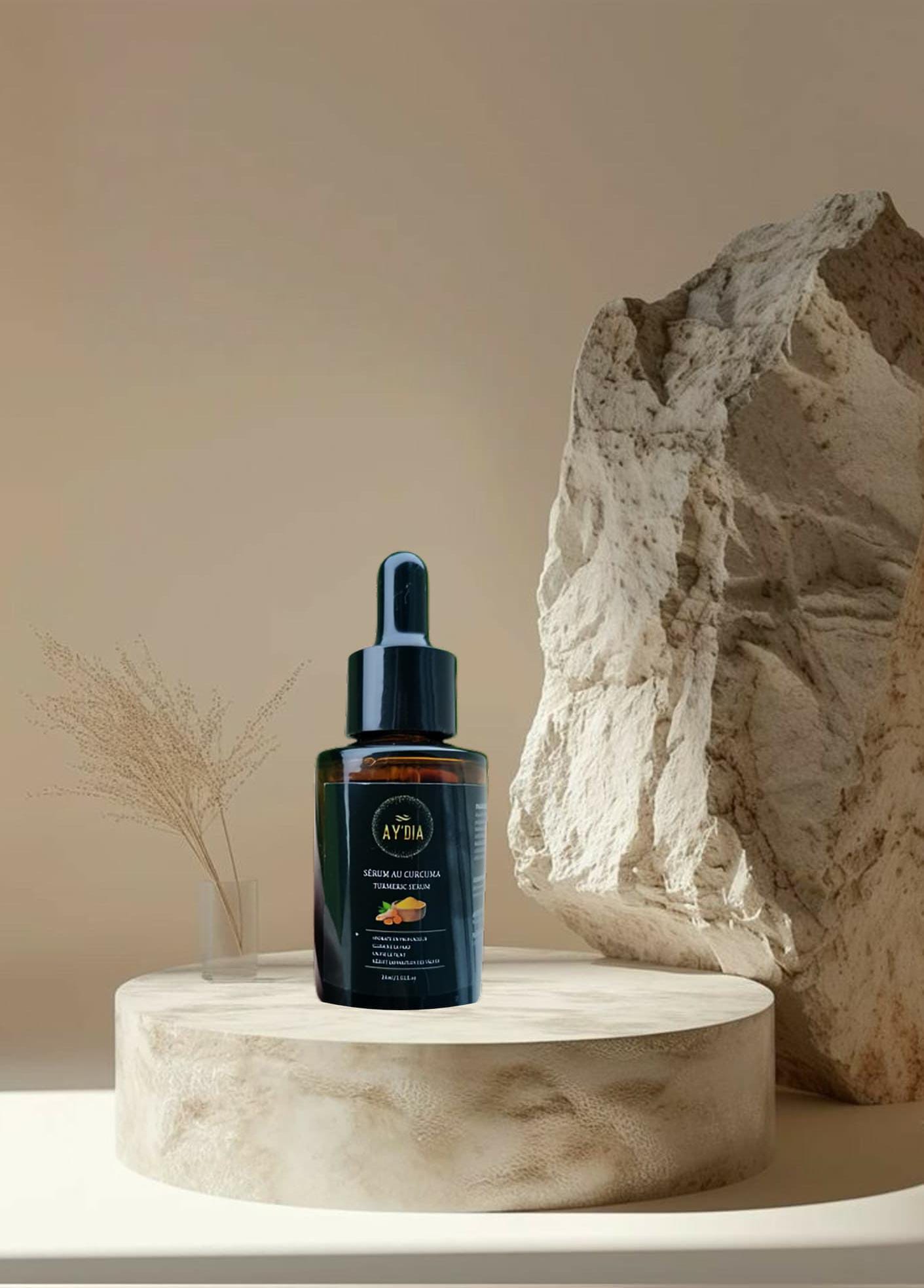 sérum unifiant visage, sérum hydratant curcuma, sérum anti-imperfections, sérum éclat acide hyaluronique, soin anti-taches visage, sérum illuminateur peau terne.