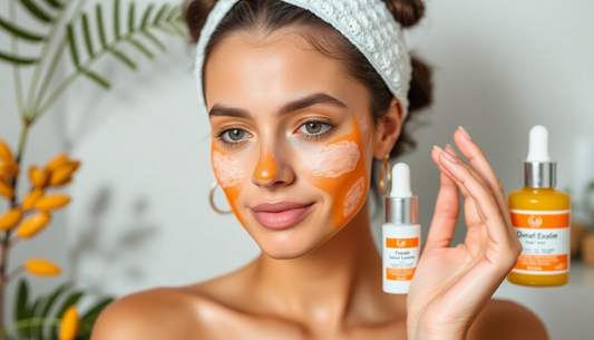 Préparer la peau noire et sensible avant exfoliation : protocole sûr avec gels, masques et sérums au curcuma pour éviter taches et rougeurs