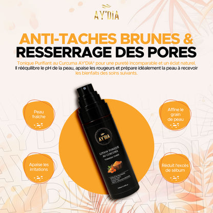 Toner Purifiant au Curcuma - Anti-Rougeur & Pores Resserrés AY'DIA®