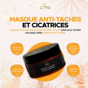 Masque Détox au Curcuma & Argile - Anti-Taches et Cicatrices AY’DIA®